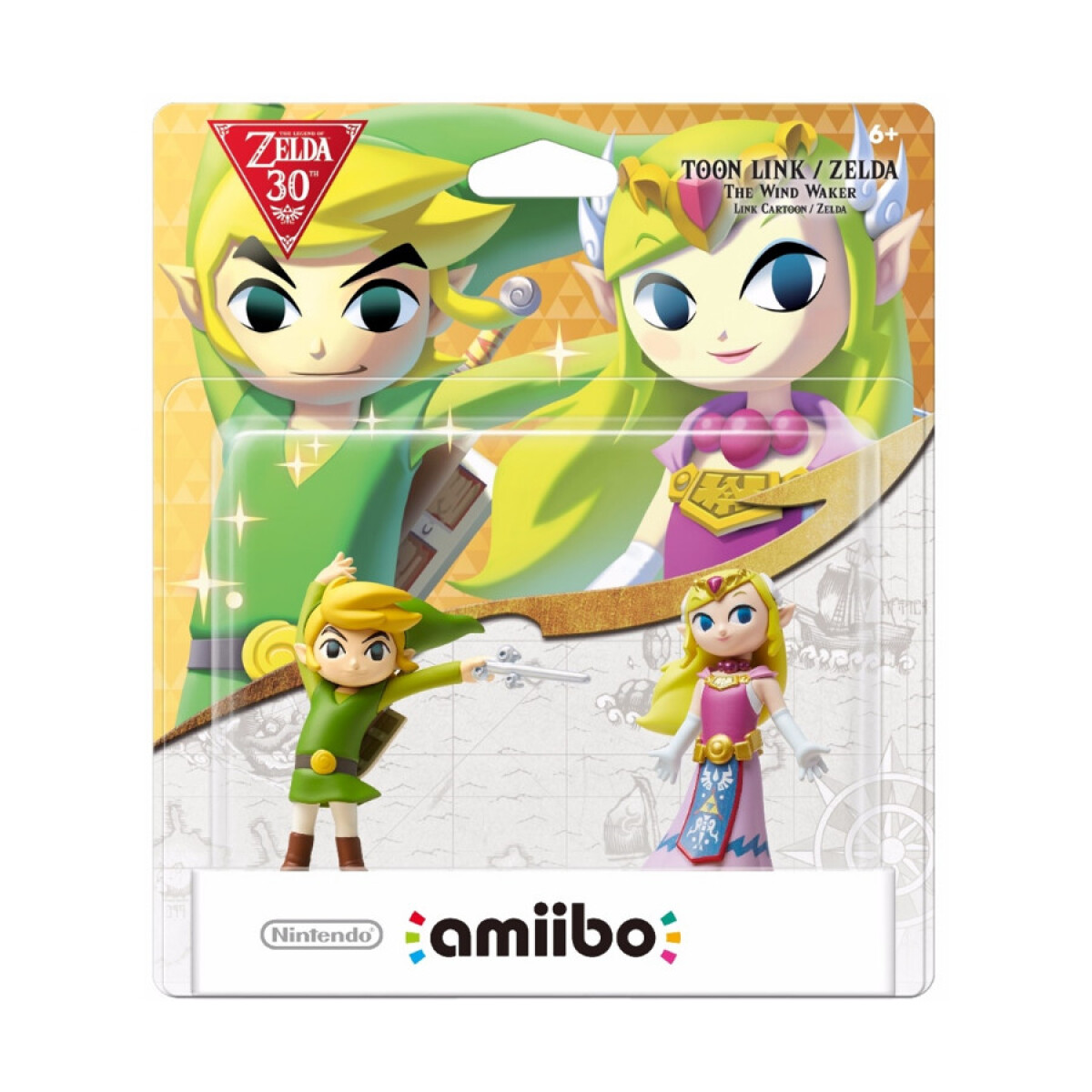 Amiibo Toon Link and Toon Zelda - Zelda Wind Waker 