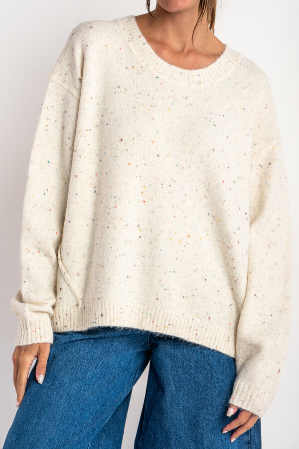 Sweater Bouttonne Nácar