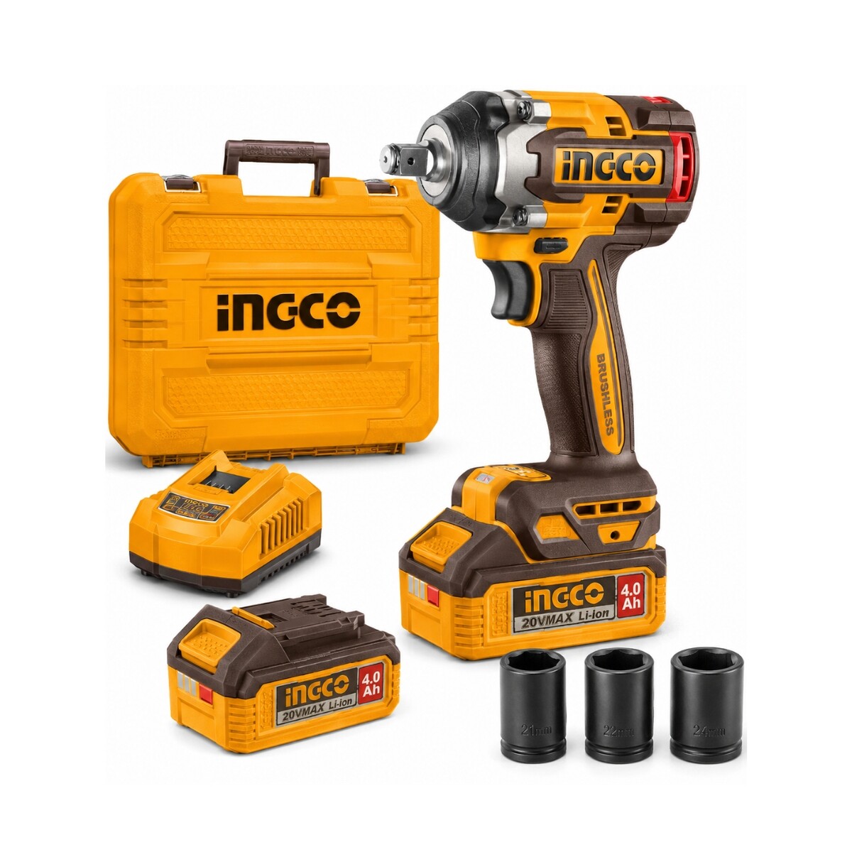 Llave De Impacto 550nm A Bat + 2 Bat +carg + 3dados Ingo 