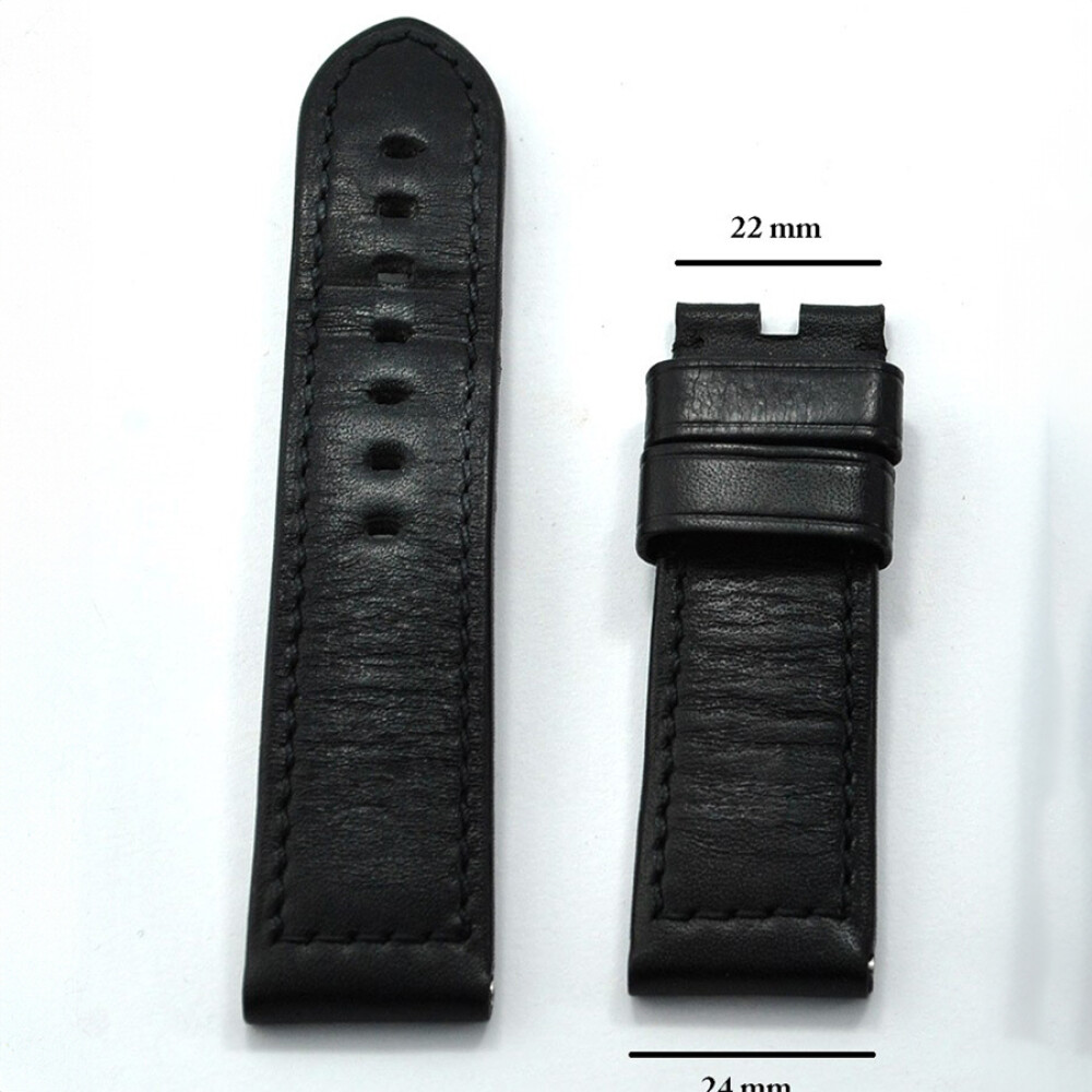 Brazalete - Malla Panerai 100% Original En Cuero Negro 24/ 22 Mm Brazalete - Malla Panerai 100% Original En Cuero Negro 24/ 22 Mm