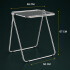 Mesa ComboHome Plia Acrílico Metal Plegable 65x50 Premium Plateada