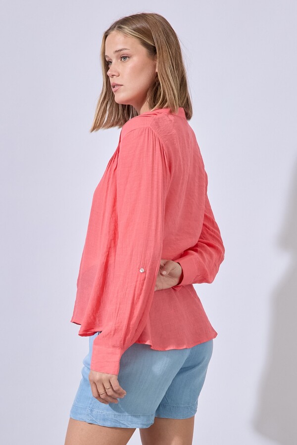 Blusa Plisada CORAL