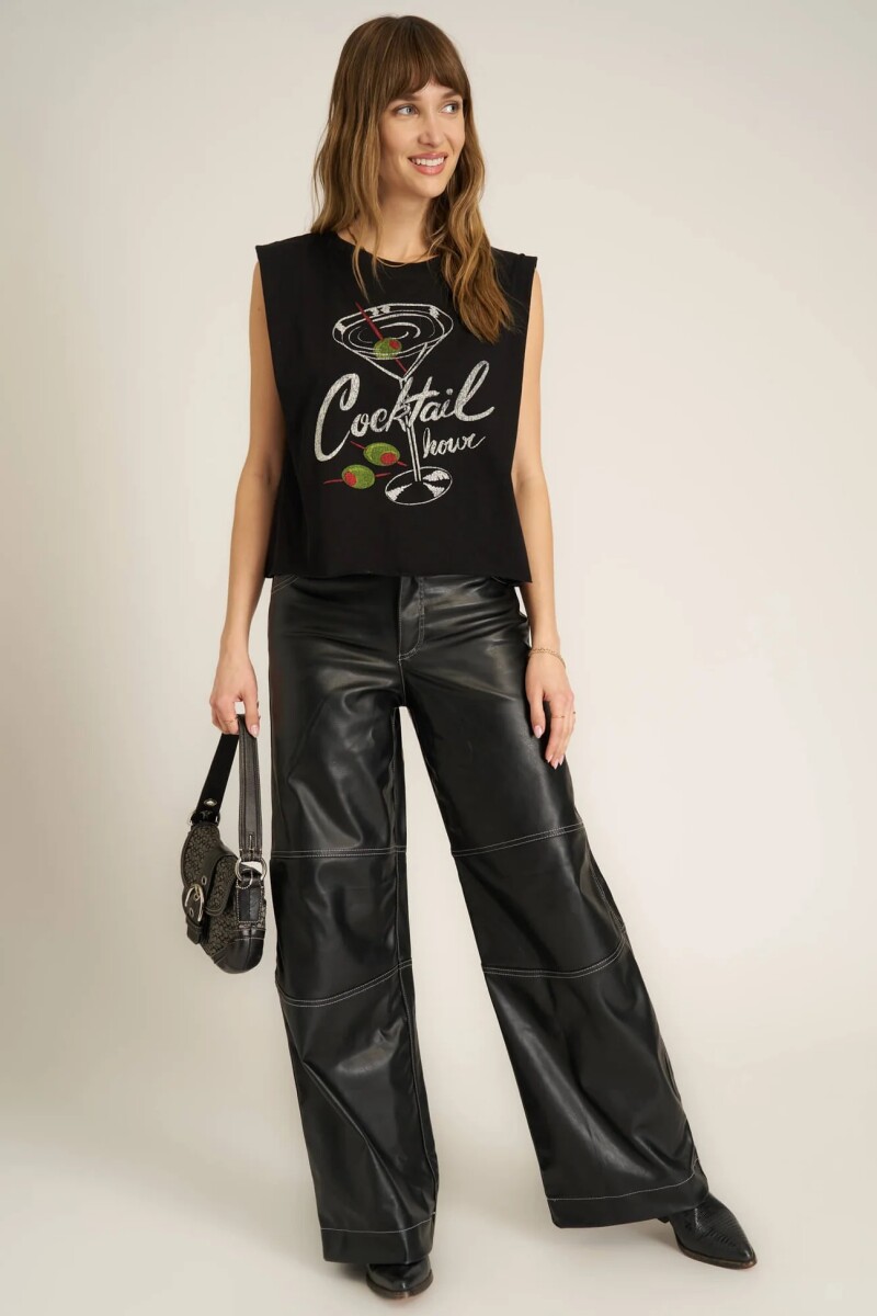 POLERA COCKTAIL HOUR Negro
