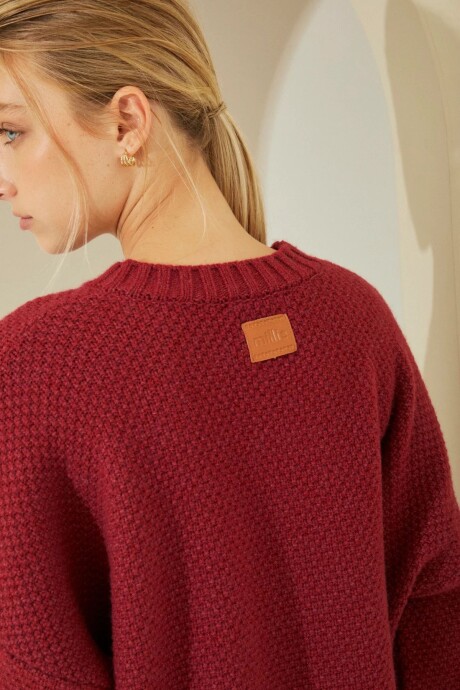 SWEATER BERRY BORDO