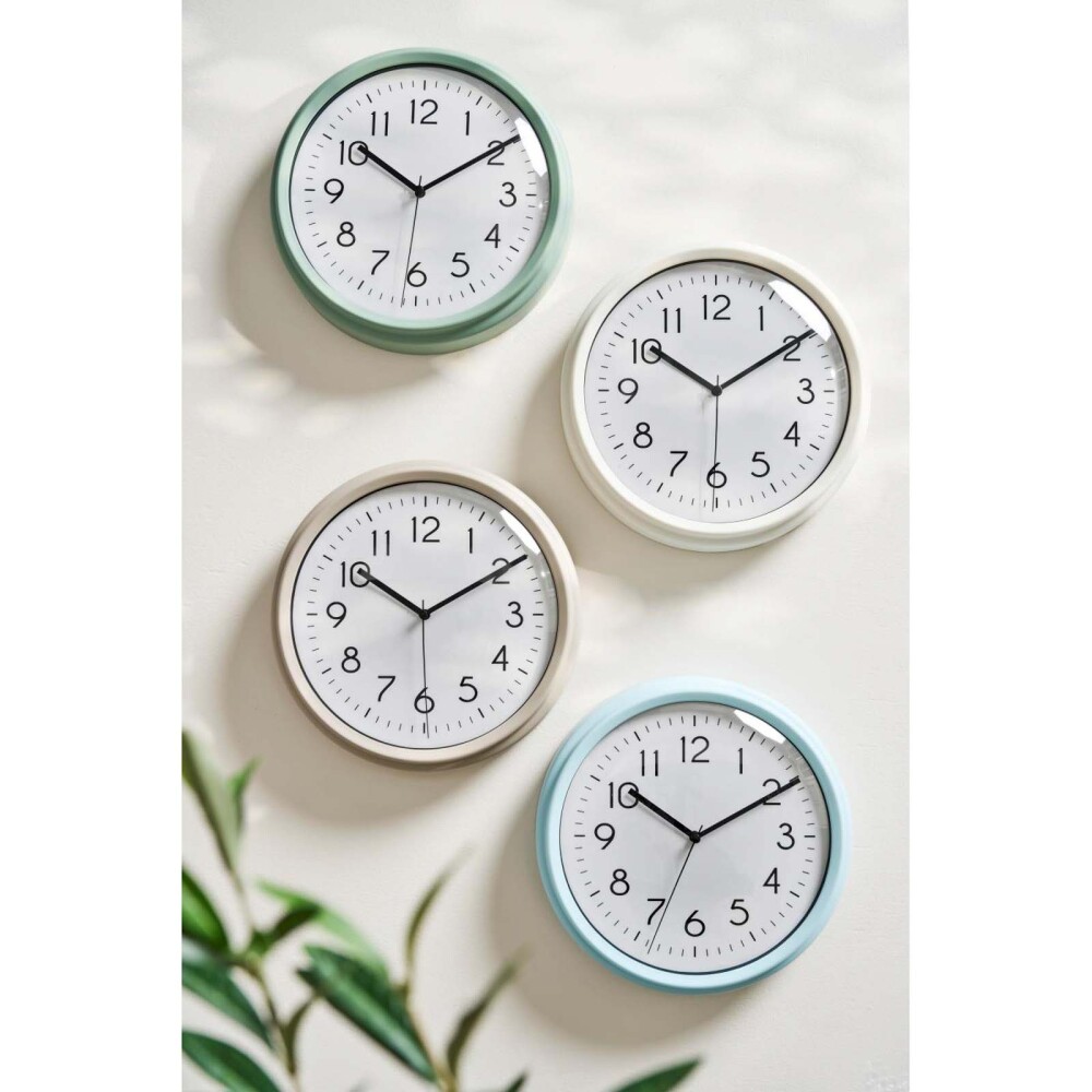 RELOJ PARED PLASTICO NATURAL-BEIGE 9707