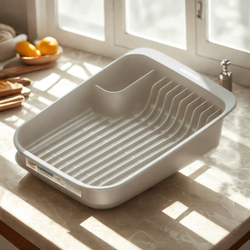 Escurridor platos con bandeja BLANCO