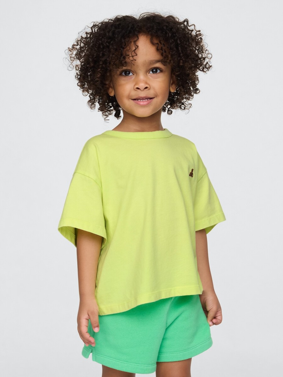 Remera Washed Toddler Niño - Limon 