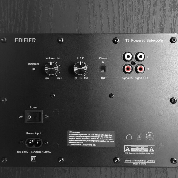 Parlantes Edifier T5 Negro PARLANTES EDIFIER T5 NEGRO