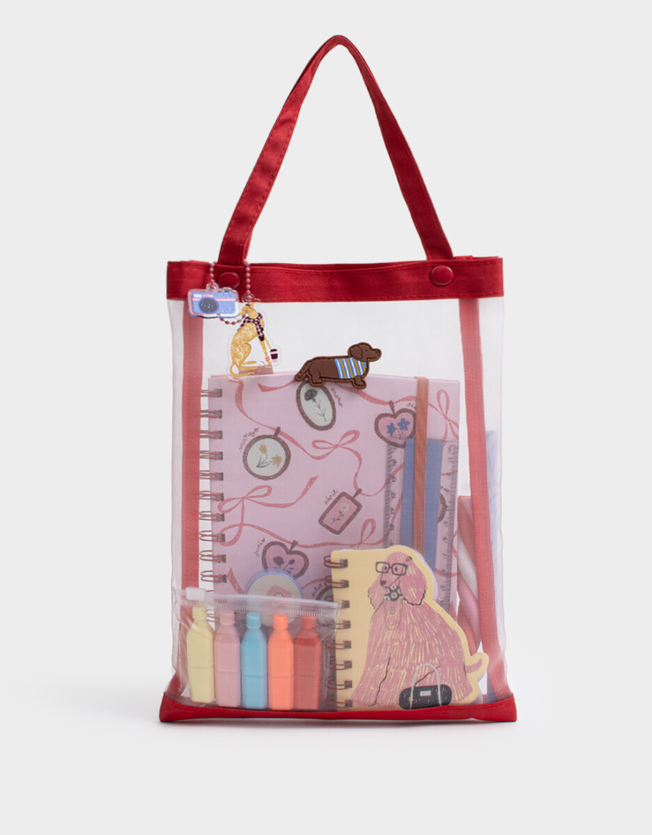 Set De Librería En Bolsa De Mesh 