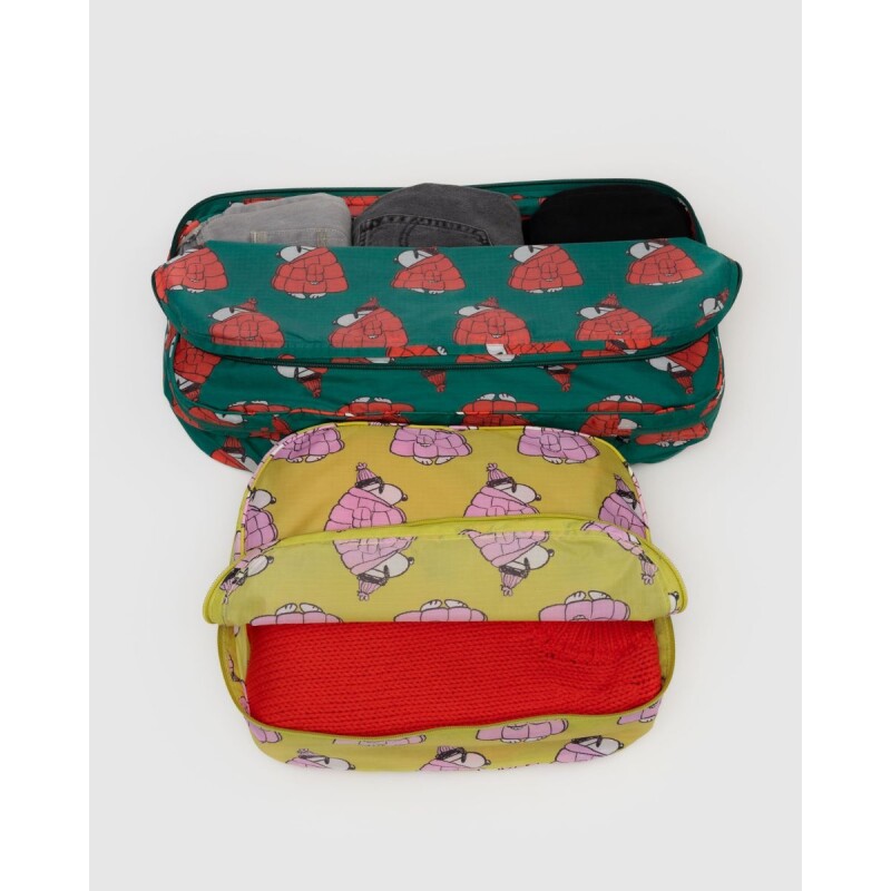 Set x 2 neceser organizadores Baggu Puffer Snoopy Set X 2 Neceser Organizadores Baggu Puffer Snoopy