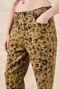 Jean Recto Animal Print Multi