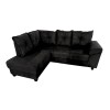 Living Esquinero 5 Almohadones Negro Living Esquinero 5 Almohadones Negro