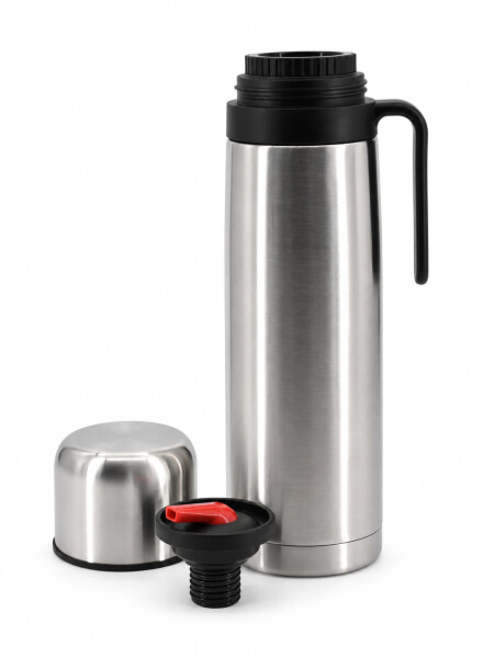 TERMO CON ASA 1000ML PLATEADO