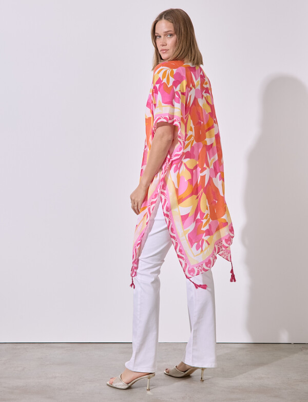 Kimono Printed MULTI/FUCSIA