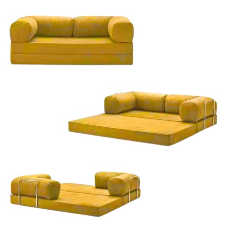 Sillón Cama 2 Cuerpos CloudNest Amarillo