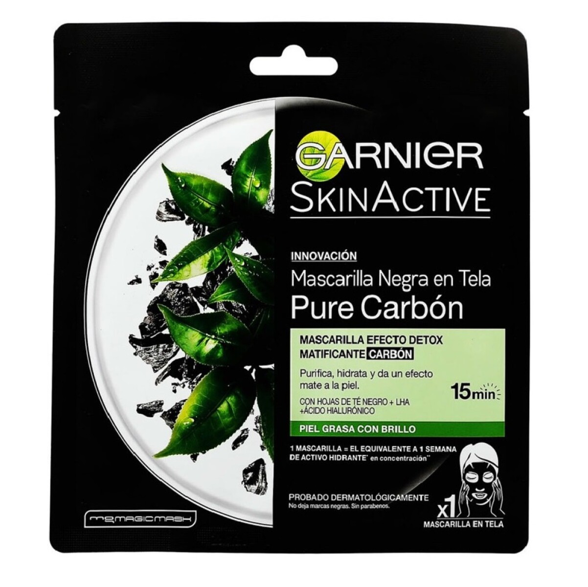 Máscara Garnier Skinactive Carbón 