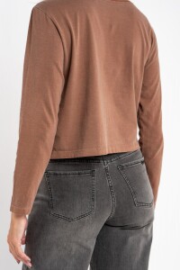 Remera Manga Larga Lavada Vison