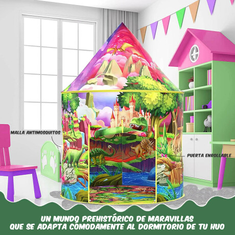 Carpa Infantil Casita Exterior Dinosaurios 99cmx130cm Jug009812-dn