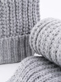 GORRO Y BUFANDA GRIS (V)