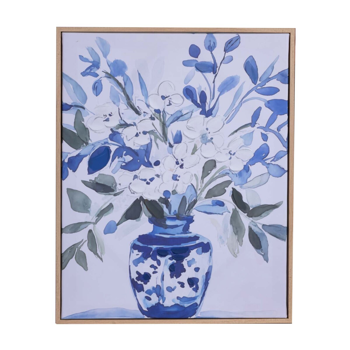 CUADRO 40X50CM - PAPEL AZUL FLOWERS II 