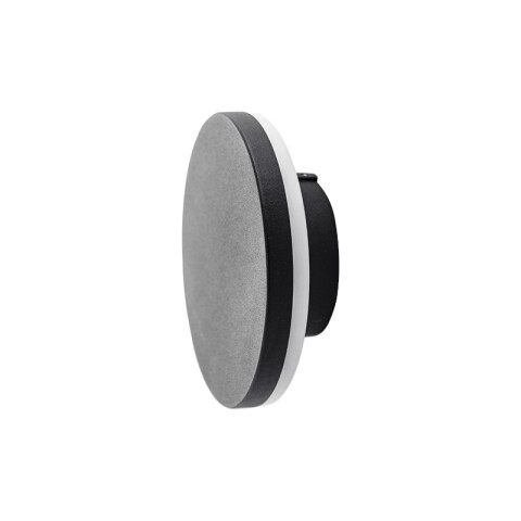 Aplique de pared LED, redondo negro IP65 8W 3000K AO1115