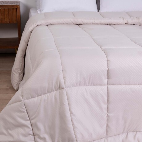 ACOLCHADO QUEEN POLIESTER NATURAL-BEIGE EMBOSSED MANTECA
