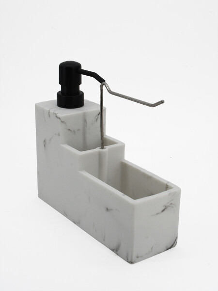 DISPENSADOR CON PORTA ESPONJA BLANCO (V)