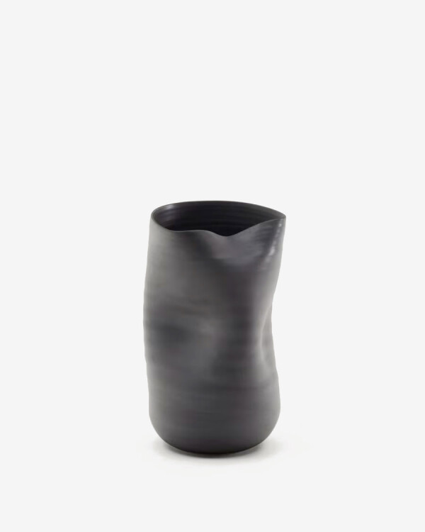 Jarrón Sibel de cerámica negro 18 cm Jarrón Sibel de cerámica negro 18 cm