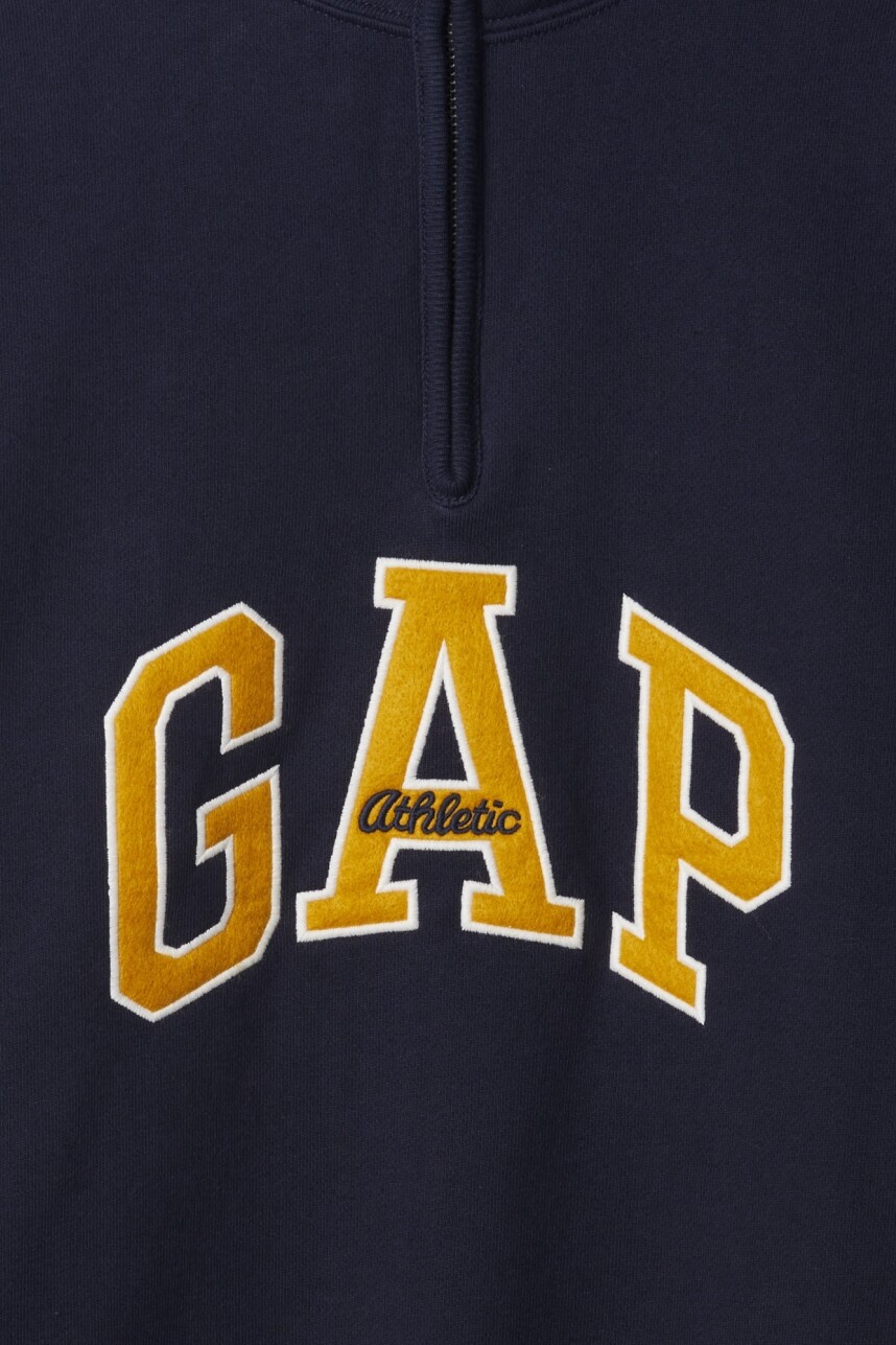 Buzo Deportivo Medio Cierre Logo Gap Hombre Navy Uniform