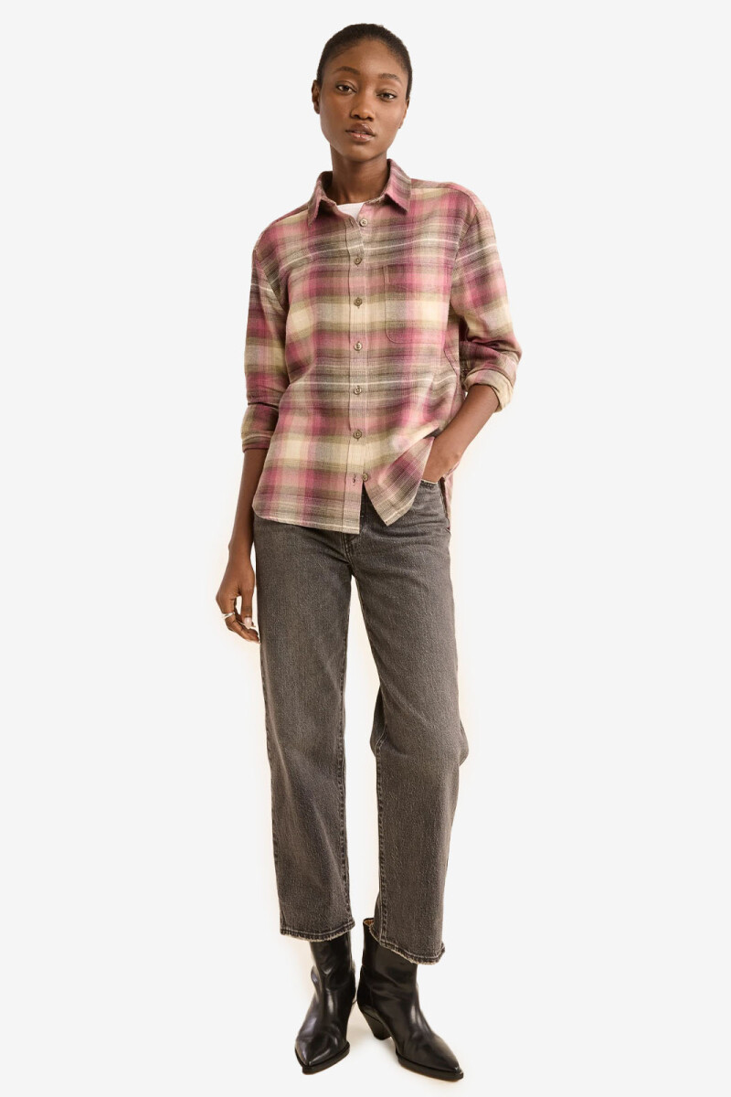 BOYFRIEND FLANNEL SHIRT Rosa