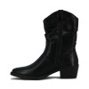 Darkness Bota De Dama Tejana Caña Baja Taco Bajo Cuadrado - Negro Negro