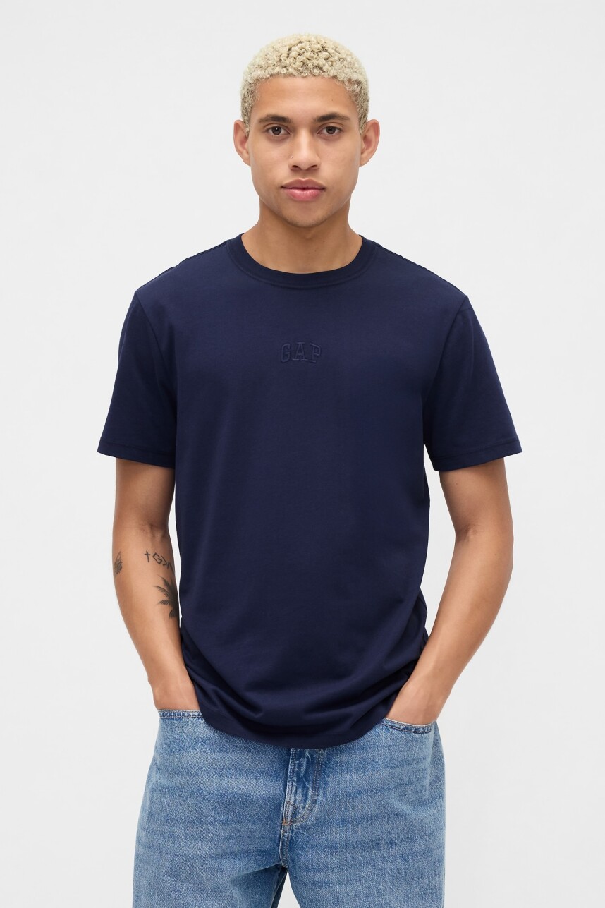 Remera Mini Logo Gap Hombre New Navy