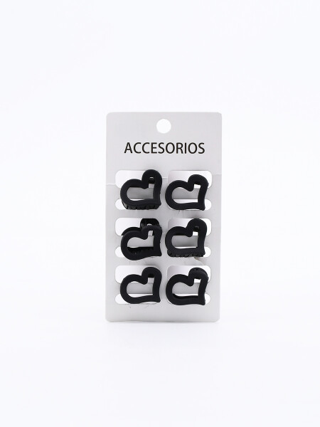 PINZAS PACK X 6 NEGRO