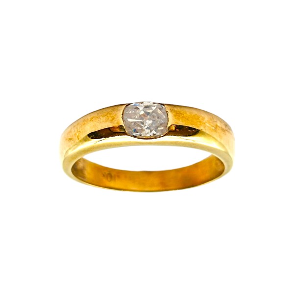 Anillo Solitario-Oro bajo-Piedra Zirconia-AN8066 conpiedra