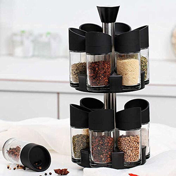 Especiero Con Base Giratoria En 360 Grados Con 12 Frascos Especiero Con Base Giratoria En 360 Grados Con 12 Frascos