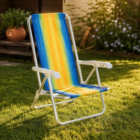 Silla reclinable 4 posiciones aluminio AMARILLO