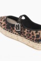 Ballerina animal print con suela de yute negro