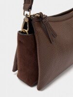 Bolso Bandolera Con Textura Efecto Piel marron