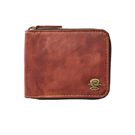 Billetera Rip Curl Searchers Rfid Zip Slim Marrón