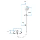 Griferia De Ducha Exterior Linea Viseu Aqualia Volante Palito Acero Inox Con Barra, Telefono, Flexible 000