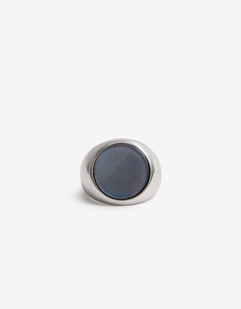 Anillos Medianos y Grandes Perlas Anillo Nácar. - Plateado Rodio