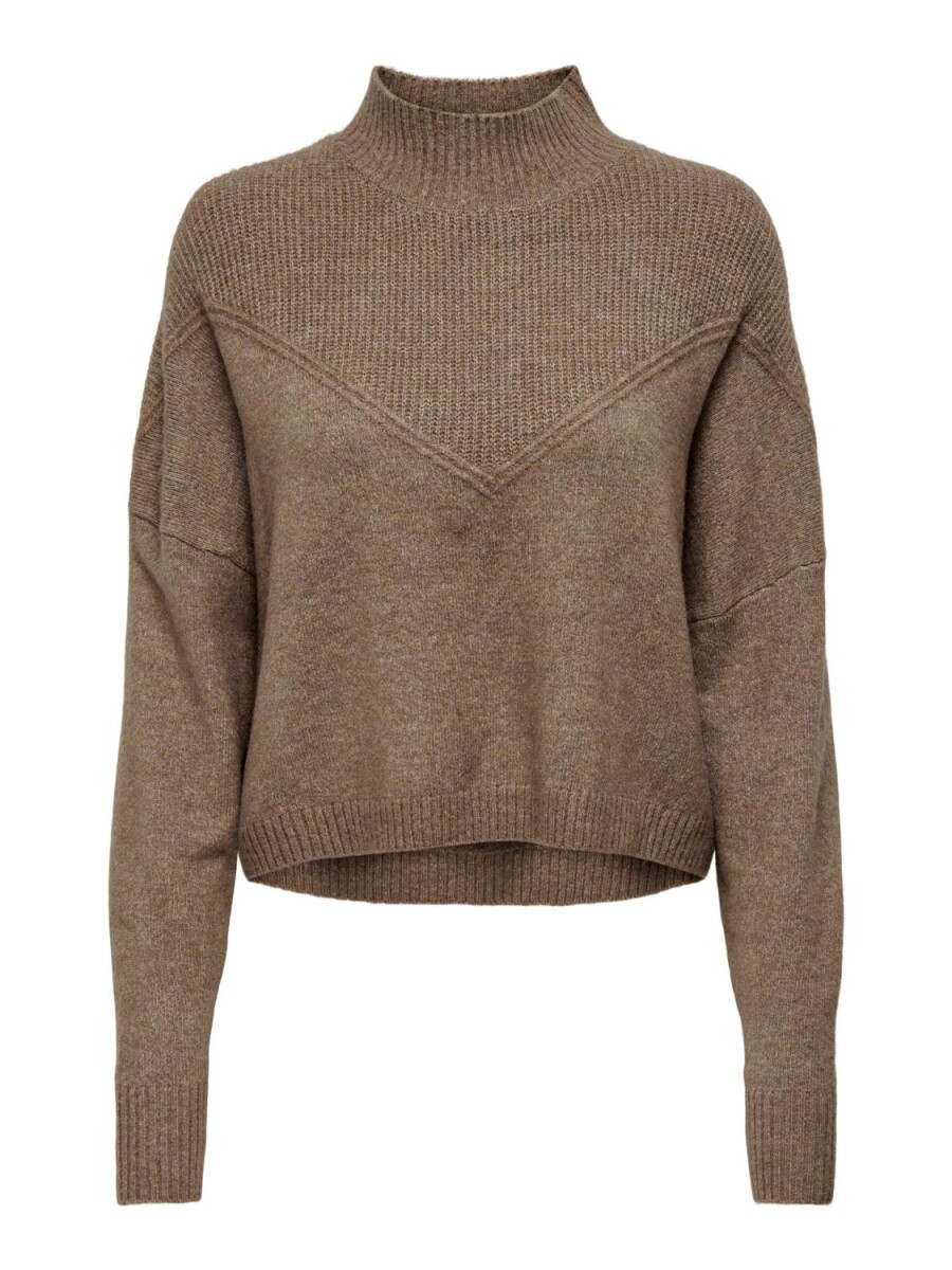 Sweater Silly Cuello Subido - Brown Lentil 