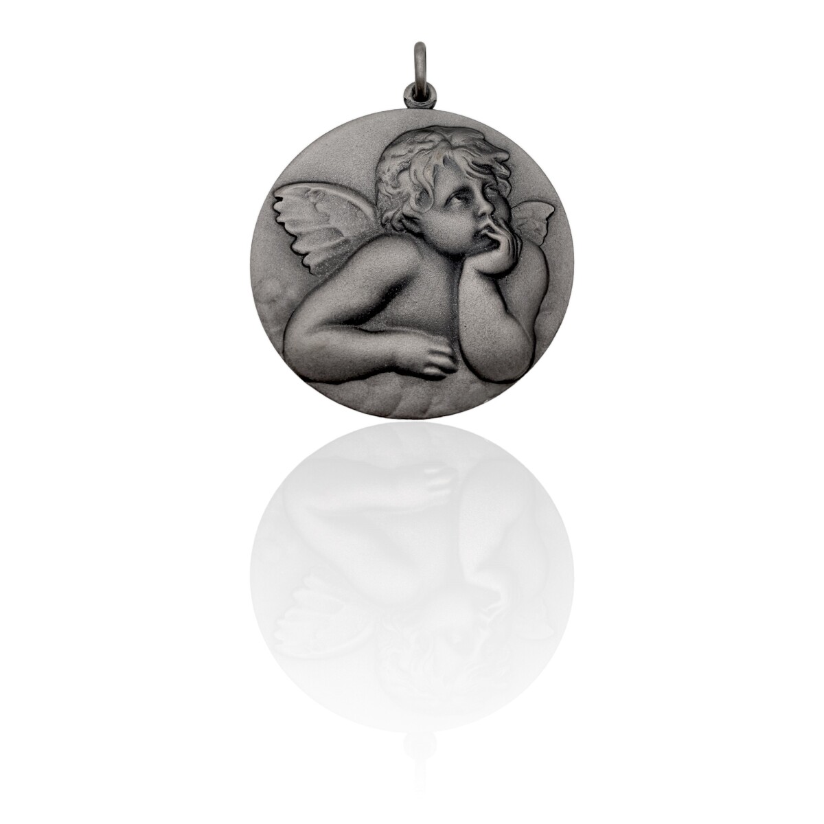 Dije Ángel de la guarda-Plata 925 quemada-Sin Piedra-CP3122 - sinpiedra 