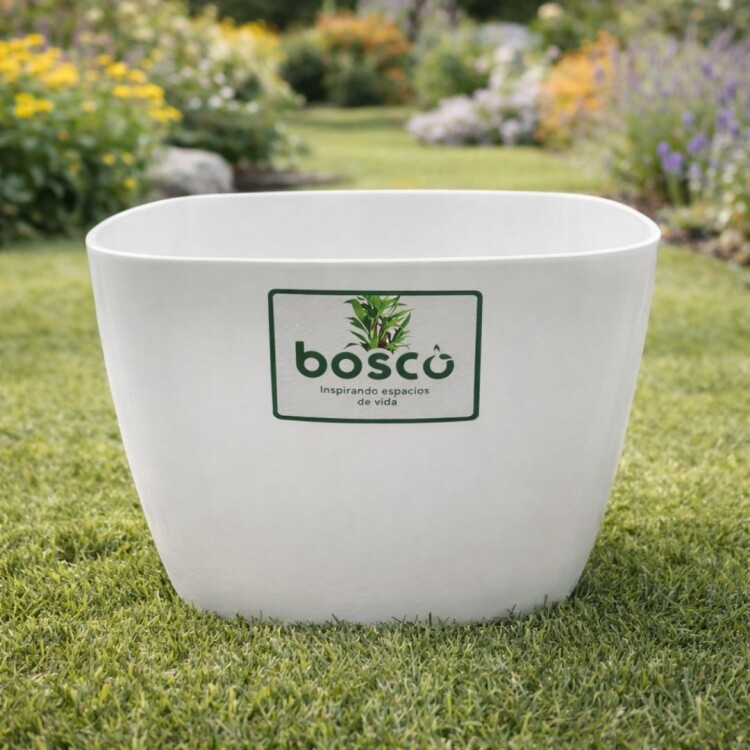 MACETAS CUADRADA 18 CM UMBRA BLANCA MACETAS CUADRADA 18 CM UMBRA BLANCA