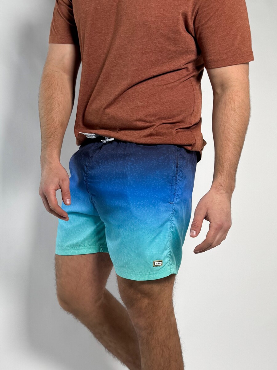 Short de baño estampado Fantino - Azul 
