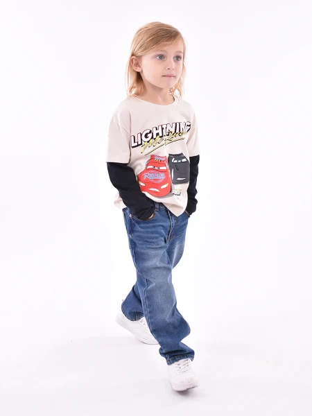 REMERA CARS BEIGE