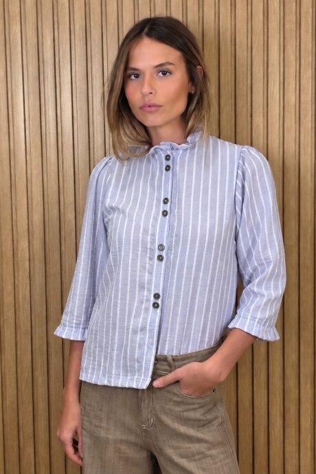 Camisa Carlita Volados Raya Lila