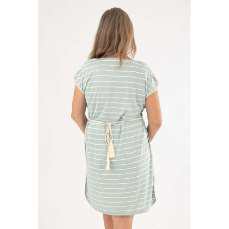 Vestido nautico rayas Gris melange