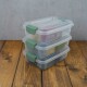 Set x3 Caja organizadora 1,6 lts TRANSPARENTE
