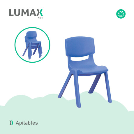 Silla para niños en plástico inyectado colores Azul